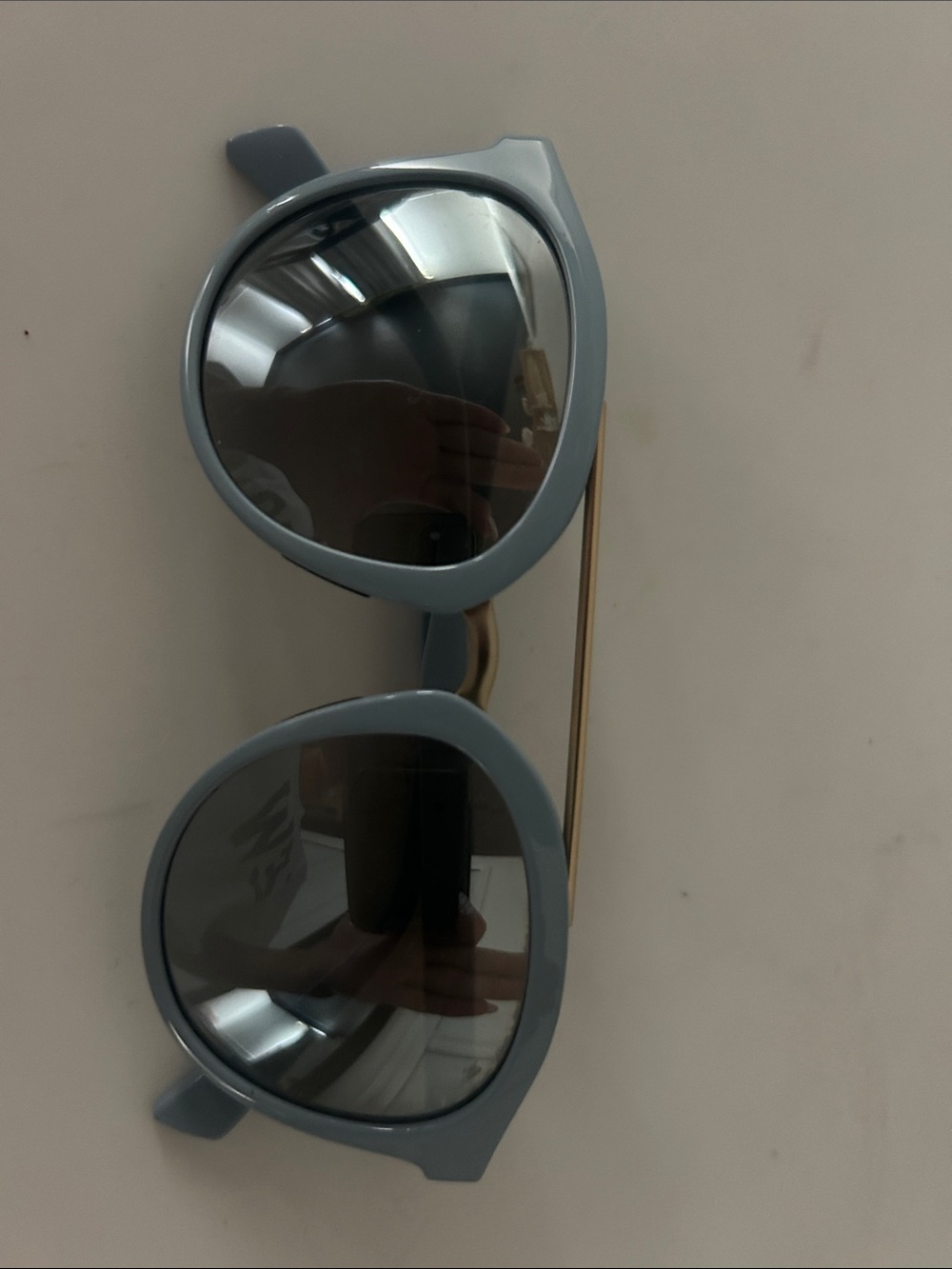Pinko Blue Frame Sunglasses with Gold Temples